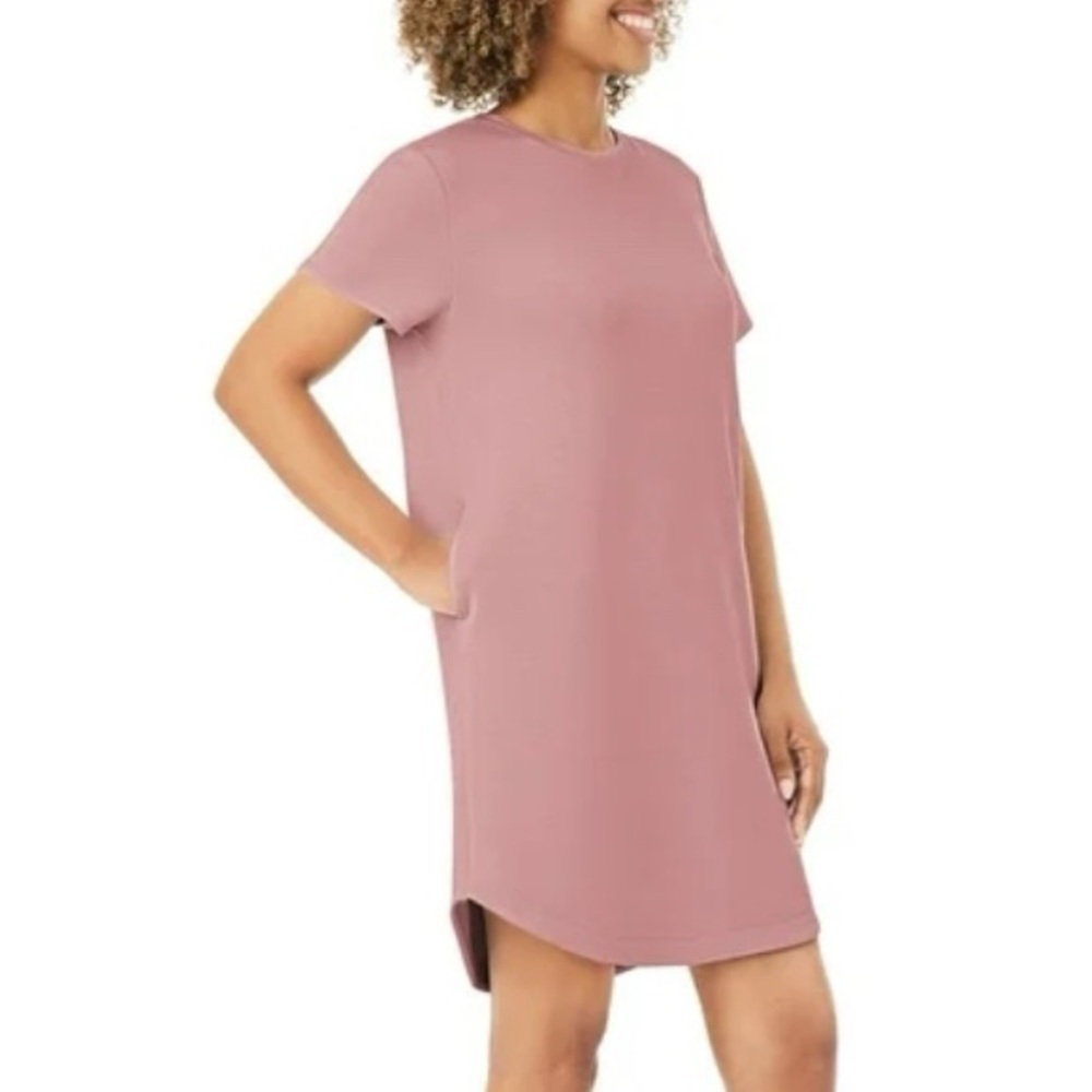 1 Member's Mark Women's Sandwash Short Sleeve Dress Size‎ Large Pink